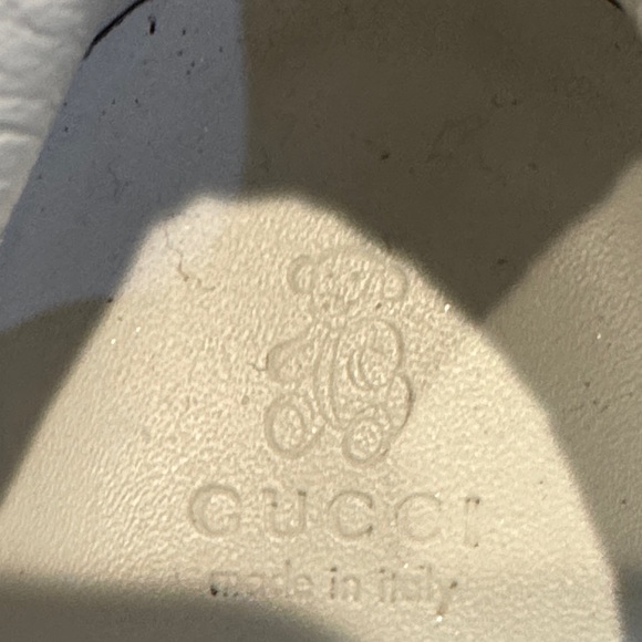 Authentic Toddler White Sneakers with Red and Green Stripes - Picture 11 of 14